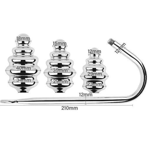 Hook Set 8826 Screw-in Ribbed Anal GreatBenefit 1012